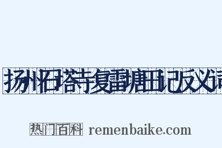 扬州石塔寺复雷塘田记反义词是什么意思的图片